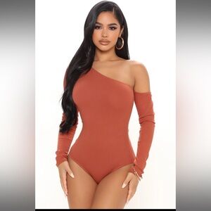 Risk It All Bodysuit - Cognac